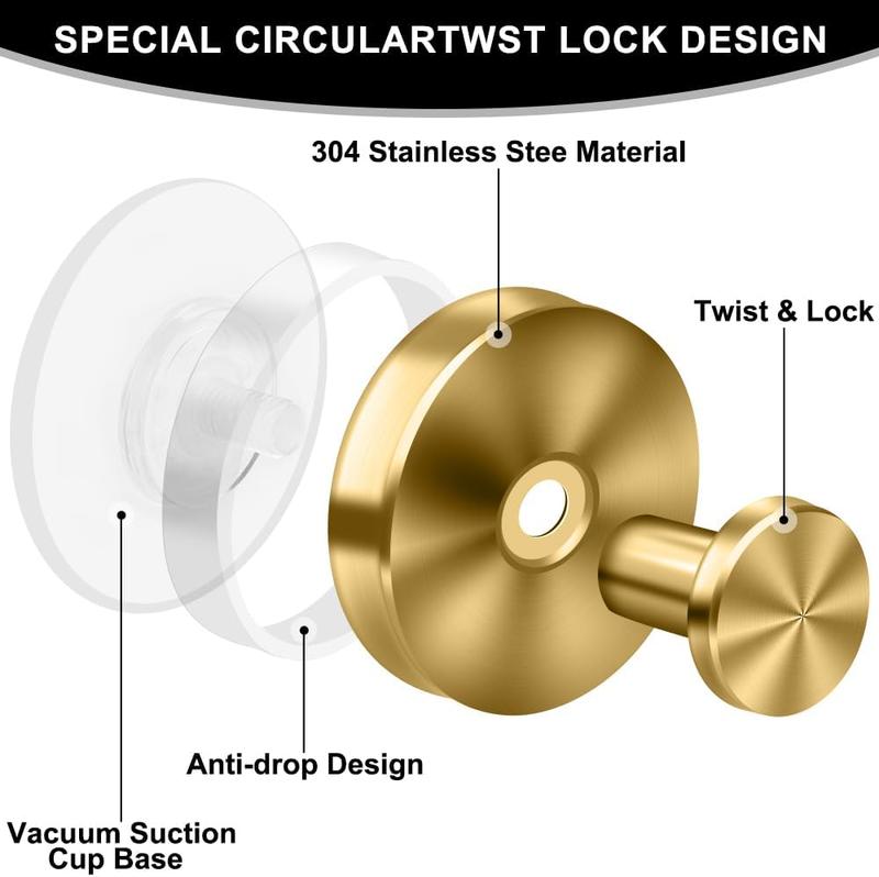 Strong Suction Cup Hooks – Removable, No-Drill Bathroom & Shower Hooks